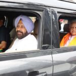 BJPs national general secretary organisationBL Santosh right and state president Kewal Dhillon after a meeting in Ludhiana on Tuesday. Express Photo by Gurmeet Singh 20260906201214 qiqwiv