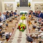 PM Narendra Modi during a meeting with his Belgian counterpart Bart De Wever in Delhi Thursday. PTI jaX28k